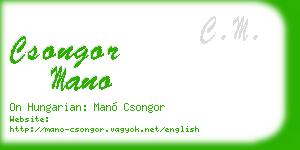 csongor mano business card